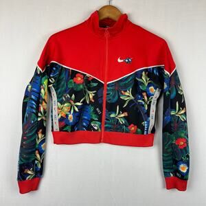 Nike NSW Hyper Femme Cropped Track Jacket Full Zip CJ5015-696 Women's Size S